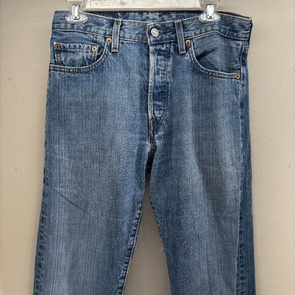 Vintage Levi's 501 Mens Actual 31x31 Blue Button Fly Jeans 90s Y2K Made In USA - Picture 7 of 11